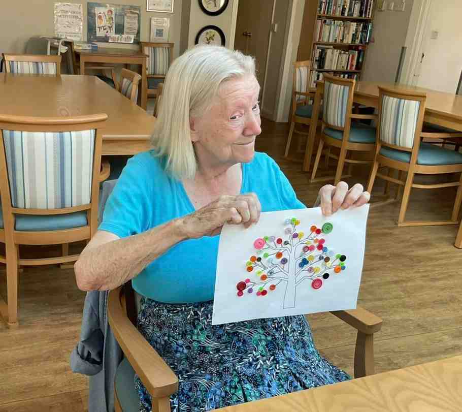 Arts and crafts at Danesbrook House residential care home Cardiff