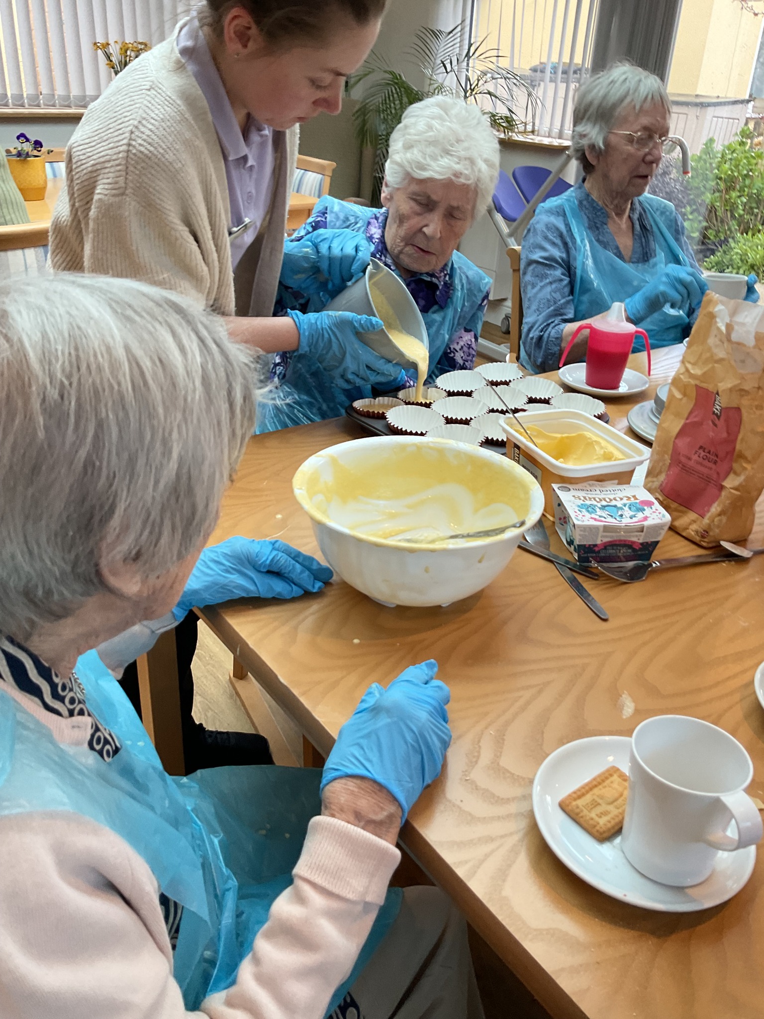 Baking activities at Danesbrook House care home Cardiff