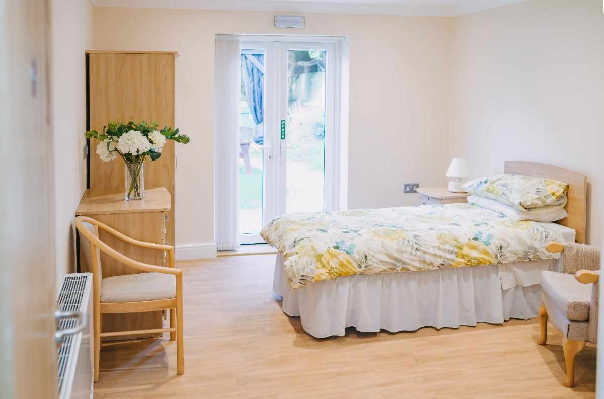 Bedroom at Danesbrook House residential care home Cardiff